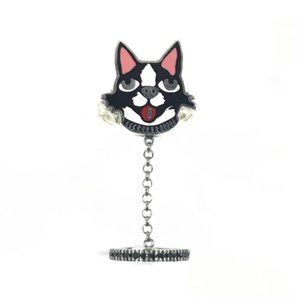 GUCCI Bosco & Oros Cat W/Black Onyx Silver Double